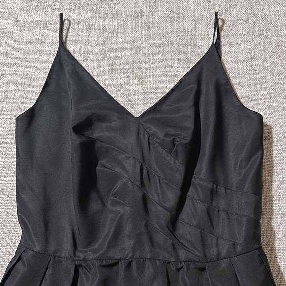 ISAAC MIZRAHI Silk Black Party Dress Semi-Formal Tulle Lined Pleats Women’s 4 - Picture 3 of 16